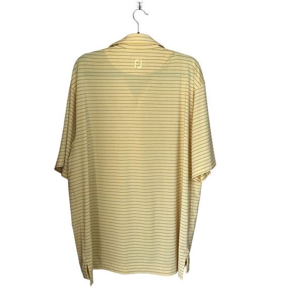 Foot Joy Yellow Striped Golf Polo Shirt Large - Picture 2 of 6